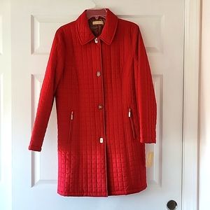 Kate Hill Casual Women's Red Quilted Light Jacket NWT Size Medium